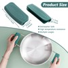 2Pcs Silicone Pot Handle Covers with Buttons, Heat Resistant Cast