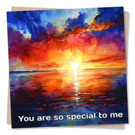 Beautiful Sunset Scene Thank You Card For A Special Friend or Loved One - You Are So Special To Me
