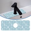 Winter Christmas Sink Faucet Mat Splash Guard Fir Trees Bushes