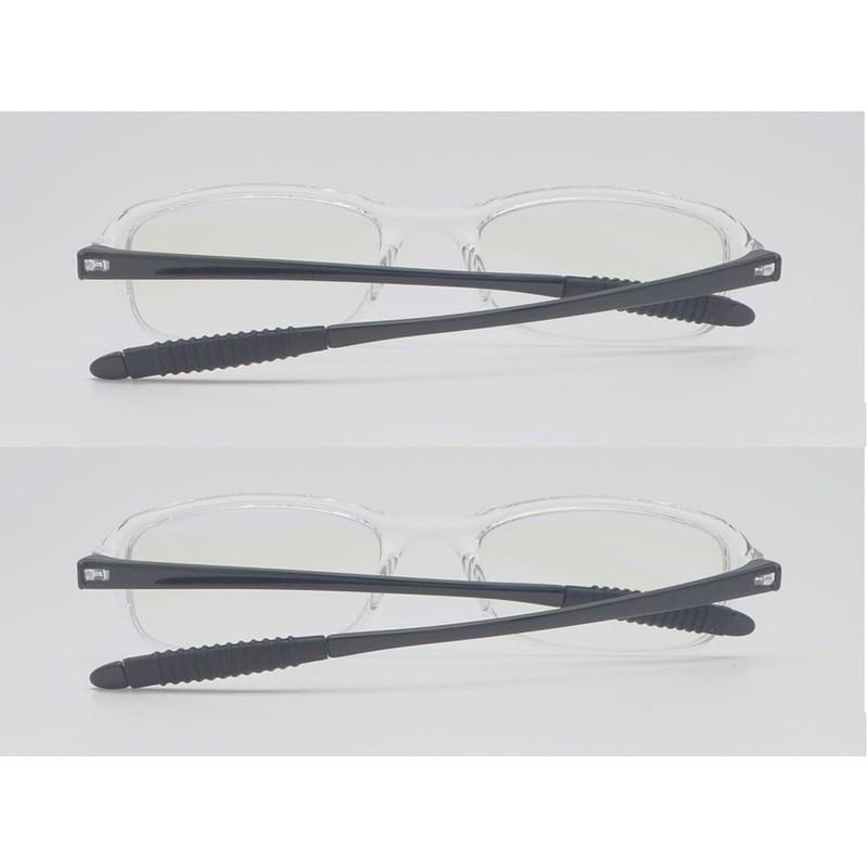 Mcoorn Lesebrille Entspiegelt Transparent für Damen Herren, Blaulichtfilter Lesehilfe Biegsam