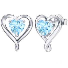 LAVUMO Earrings Silver 925 Rose Gold Women's Stud Earrings Set Gifts for Women Girlfriend Mum Best Friend Mother Grandma for Birthday Valentine's Day Christmas Jewellery Ladies Small Gifts, Sterling