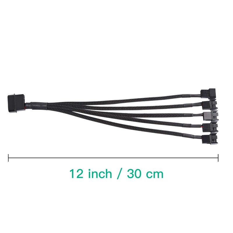 4-Pin Molex Power Supply Cable for 5 x 3/4-Pin WM