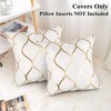 Hanrunsi Cushion Covers White 50x50 cm Decorative Elegant Velvet Sofa