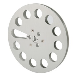 7 Inch 1/4 Empty Tape Reel, 11 Holes Aluminum Alloy Reel Take Up Reel, Universal Tape Recorder Accessory Empty Reel for Nab