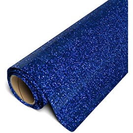 Iron on Vinyl Sheets Sequin Heat Transfer Fabric Film 30cm x 100cm Silhouettes Portraits Bag Clothes DIY (Blue)
