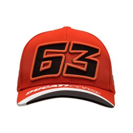 Valentino Rossi Men's Ducati Bagnaia Medium Peaked Cap, Red, One Size EU