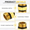 sourcing map 2Pcs Brass Pipe Fitting Reducers, G1/2" Male Threaded