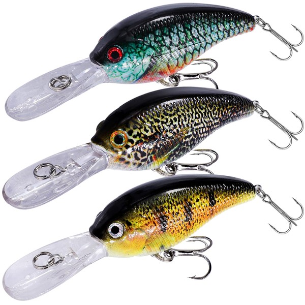 TABKSOLA Crankbait, 9.0 cm/10.5G with Bionic Coating, Floating Bait, Suitable