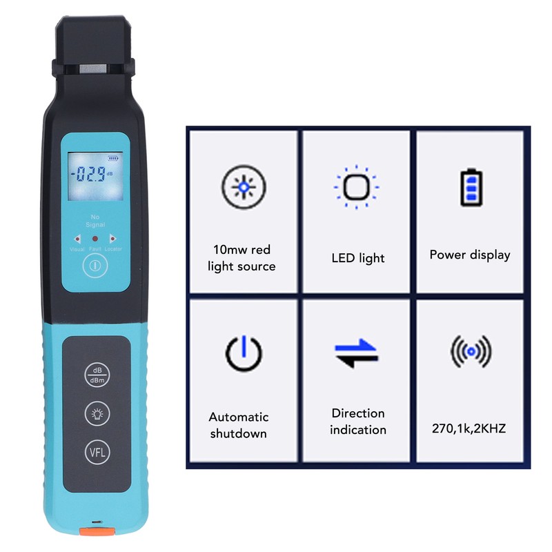 Optical Fiber Identifier 10mw LED Light Indicator Handheld Fiber Identifier