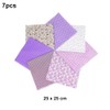 7 Premium Cotton Fabric Squares 25x25cm, Pre-Cut Plain Craft Fabric
