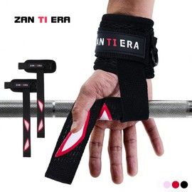 2PCS Weight Lifting Wrist Straps with Grip Support Gym Wraps for Deadlift Pull Up Strength Training