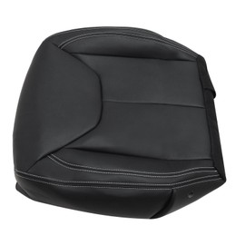 SecosAutoparts Black Leather Passenger Side Bottom Replacement Seat Cover Compatible with Jeep Wrangler Rubicon 2013 2014 2015 2016 2017