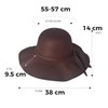 Michear Women's Wool Fedora Hats Wide Brim Floppy Foldable Felt