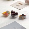 Kaya Premium Clear Rectangular 3-Hole Mini Disposable Plastic Bowls (Pack