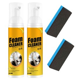 CROOT CROOT 2PCS 100ML Multipurpose Foam Cleaner,Car Seat Upholstery Strong Stain Remover, Interior Lemony Foam Cleaner, Strong Cleaner Cleaner Spray for Car, Interior, Kitchen