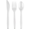Clear Disposable Plastic Mix Cutlery Medium Weight - 48 Count