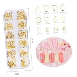 OHPHCALL 1 Box Blue Short Wig Nail Supplies Nail Polisher Nail Art Ornaments Fascinators for Women Ear Piercer Kit Nail Cream Nail Buffing Gold Decorations Metal