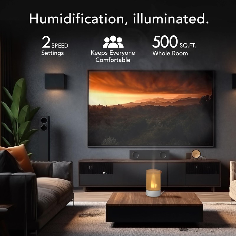 Vornado Votiv 7 Whole Room Ultrasonic Humidifier with Ambient Lighting,