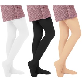 Libella 2/3 Pack Ballet Tights for Girls Dance Tights with Foot 80 Denier Opaque Microfibre White Skin Black Colourful 27251 Size 86-170, 2 pairs of skin