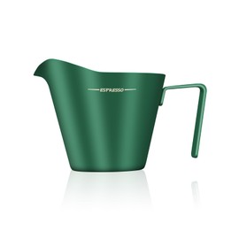 IKAPE Espresso Measuring Cup, 304 Anti-scald Stainless Steel Espresso Shot Cups with Handle, Coffee Pouring Cup for Barista Tool Accessories(Green)