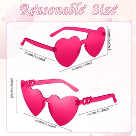 Chicpop 20 Pairs Heart Shaped Sunglasses Bulk Fun Glasses for Women Girls Party Favors