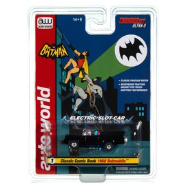 Auto World Thunderjet Comic Book 1968 Batmobile (Black) HO Scale Slot Car