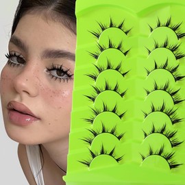 【Nuevas pestañas Manga de Outopen】: Pestañas estilo Manga con efecto puntiagudo y húmedo, que hacen que tus ojos sean más vívidos y brillantes, creando tu maquillaje de cosplay perfecto.