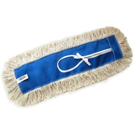 24" Industrial Strength Washable Cotton Dust Mop Refill, Thick Tufted Replacement Head For Home & Commercial Use, Fits 24 Inch Frame, Cleans Hardwood, Laminate, Concrete, or Other Floor Systems (24")