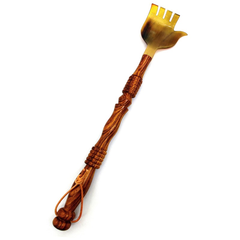 5MOONSUN5's Ox Horn Back Scratcher Handheld Traditional Handcrafted Scratching Massage