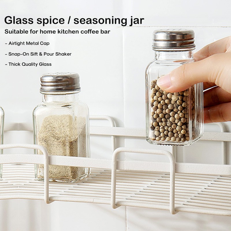 1st Choice Salt and Pepper Shakers with Stainless Tops Set