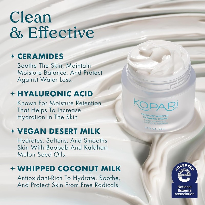 Kopari Moisture Whipping Ceramide Cream |Supply & Restore Vegan Maintenance