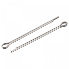sourcing map Split Cotter Pin, 2mm x 40mm Stainless Steel Clip Fastener Fitting for Automotive, Mechanics, Silver Tone, 30Pcs