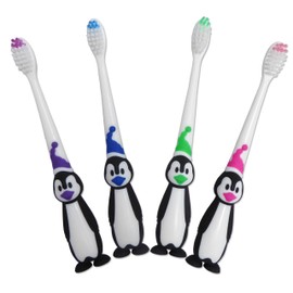 Childrens Christmas Toothbrushes ~ Set of 4 Colours ~ Great Kids Stocking Fillers (4)