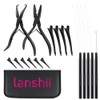 Lanshii Hair Extension Pliers Kit Pro Painless Tool Kit for