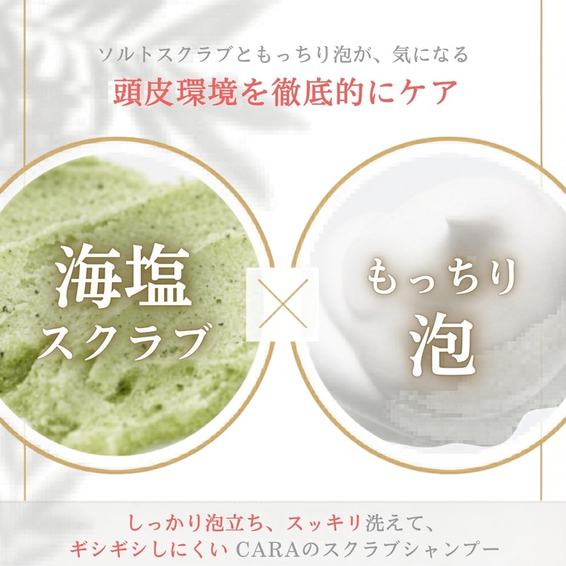 CARA Head Scrub, 230g Citrus Ice Mint, Scalp Cleansing Scrub,