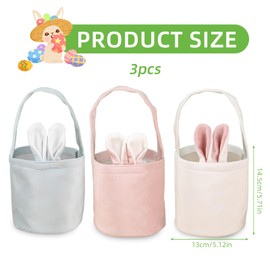 Pack of 3 Easter baskets, Easter nest, Easter bags, Easter basket for children, Easter nests for filling, Easter basket Easter bunnies, Easter basket children with handle, Easter nest craft rabbit,