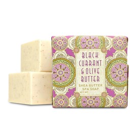 Greenwich Bay Mini Botanical Soap Bars – 12 Pack 1.9 oz Each – Individually Wrapped Guest Soaps for Airbnb, Spa, Travel, Bath – Travel Size Bar Soap Set, Black Currant & Olive Butter