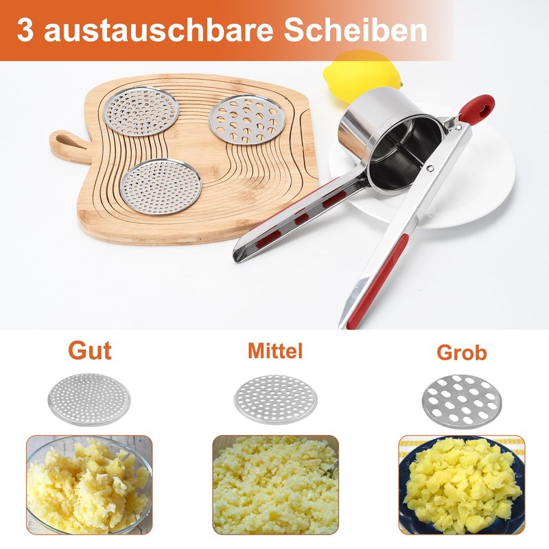 Potato Ricer, Large Heavy Duty Stainless Steel Potato Ricer, 425