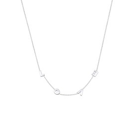 Elli Women's Pea Chain Necklace Love Wording in 925 Sterling Silver, 400, None