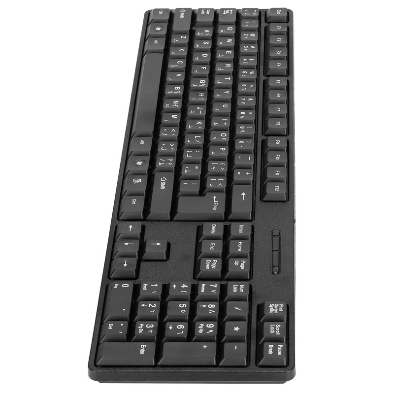Computer Keyboards Ergonomic Design Durable USB Wired Arabic English Mechanical