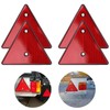 Trailer Reflector Triangles, Triangle Reflector, Triangle Reflector, Red Cat's Eye