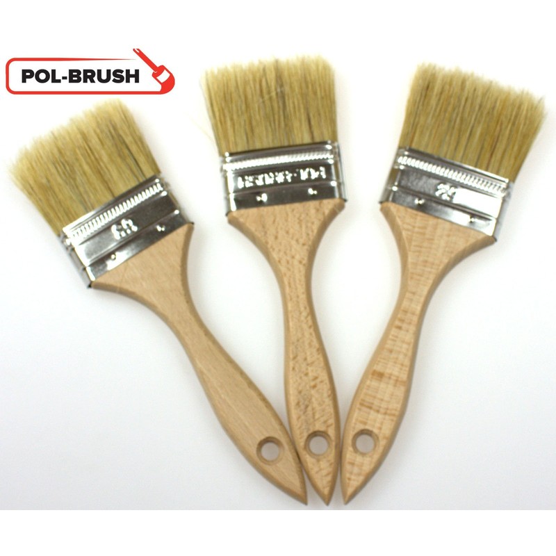 POL-BRUSH Flat Paint Brushes Set - Professional Multipurpose Flat Paint