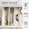 White and Gold Measuring Spoons with Leveler - Featuring 8PC