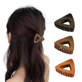 MILANA Hair Clip, 3-piece Set, Medium, Simple, Women's Triangular Hair Clip, Small, For Adults, Cute, Elegant, Hair Clip, Lightweight, Strong, Hair Clip, Hair Ornament, Korean Style, Stylish, Adult,