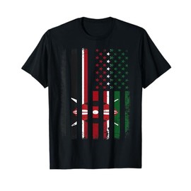 Kenyan American Flag Kenyan Roots Kenya America T-Shirt