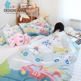 Happyka 디자인엔 알러지케어 해피카 어린이집낮잠이불 Design Allergy Care Happy Car Kids' Daycare Nap Blanket [Blue 90x120]