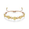 Feyukeu 18K Gold Plated Saint Benedict Medal Bracelet‌ - Adjustable