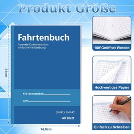 Set of 2 logbook, 40 pages, A5 logbook, car, logbook, truck, tax office, recognised for separating business and private journeys
