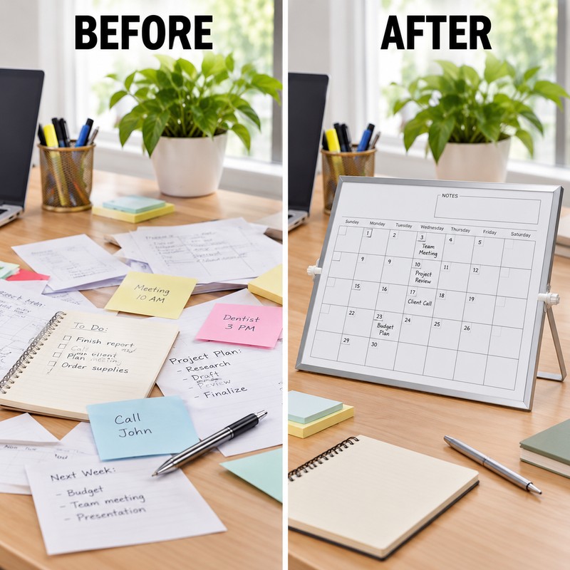Dry Erase Monthly Calendar for Home and Office – 30