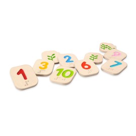 PlanToys 5654 Braille Numbers 1-10 Toy Set